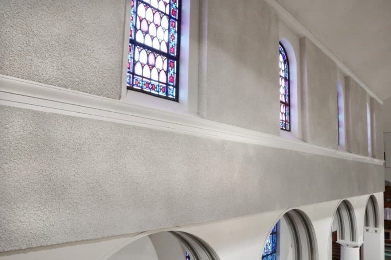 Side Walls - Bradleigh Applications, Inc. Pyrok & StarSilent construction at Archdiocese of Washington at St. Martin’s Church