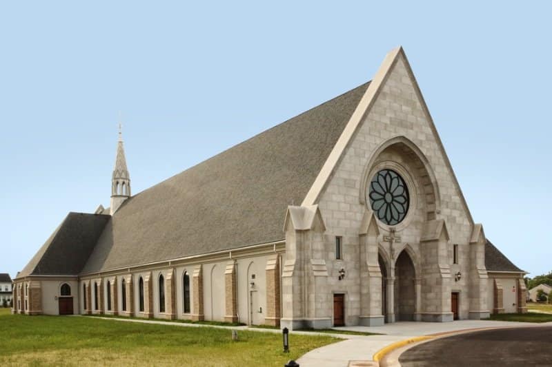 Corpus Christi Catholic Church Stucco Construction by Bradleigh Applications, Inc.